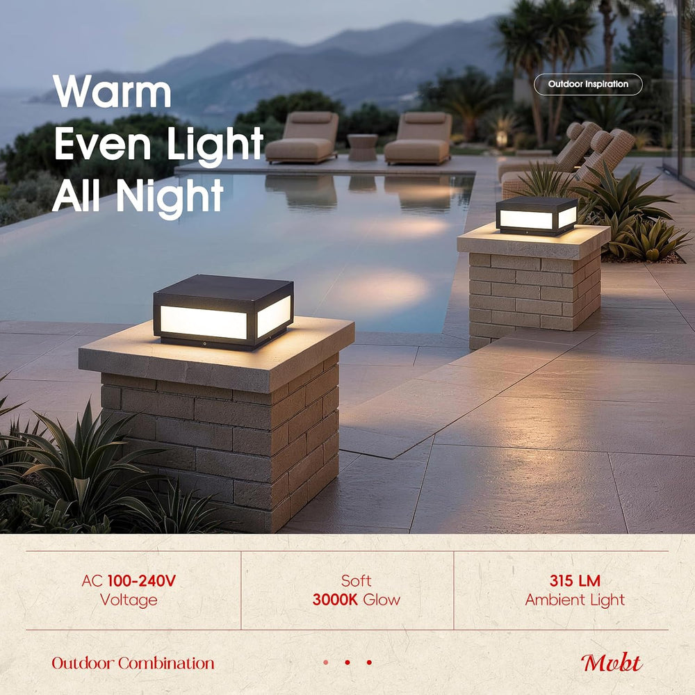 MVBT Outdoor Post Lights Hard Wired, Column Lights, 12 x 12 Pillar Light