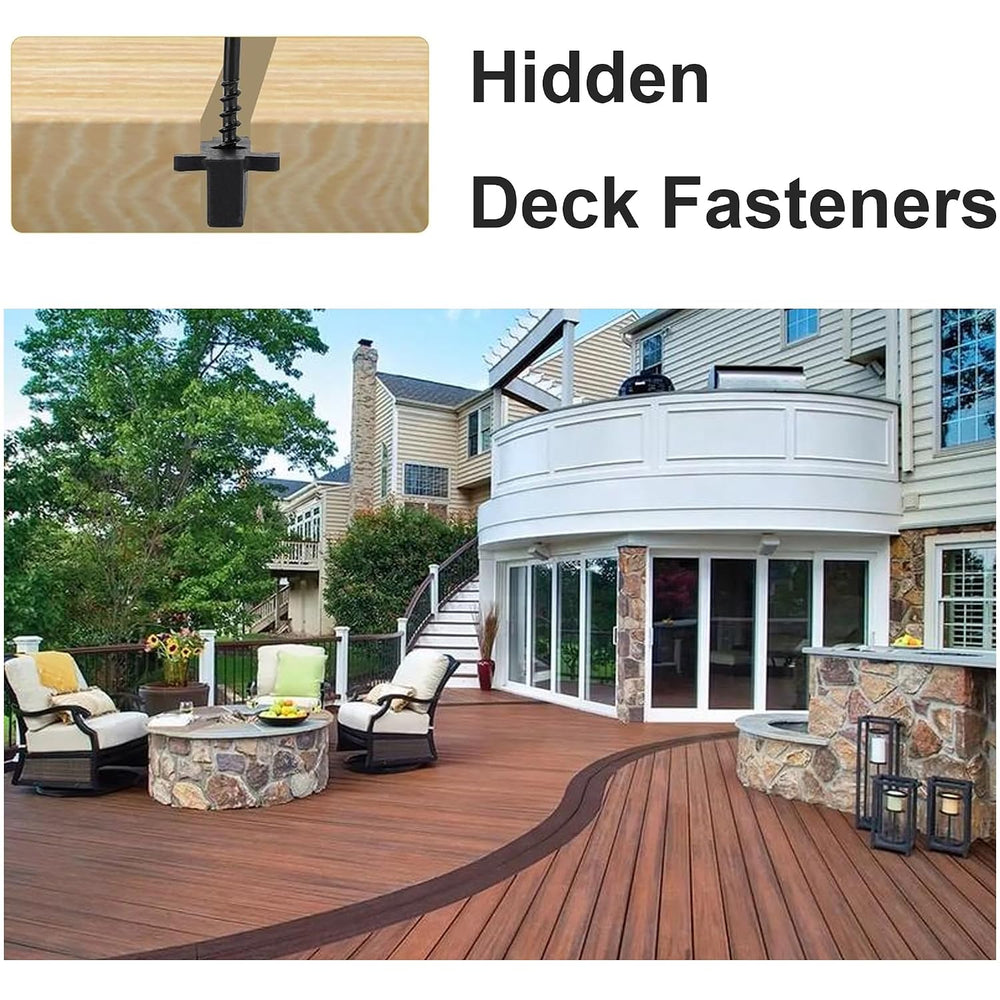 1250pcs Hidden Deck Fasteners for Decking Board,Composite Deck Clips Plastic ...