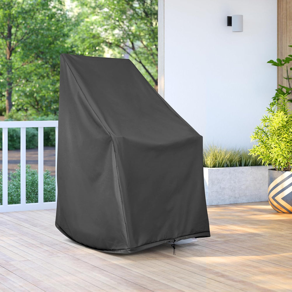 Shine Company Weatherproof Outdoor Rocking Chair Cover Set of 2, 100% Woven P...
