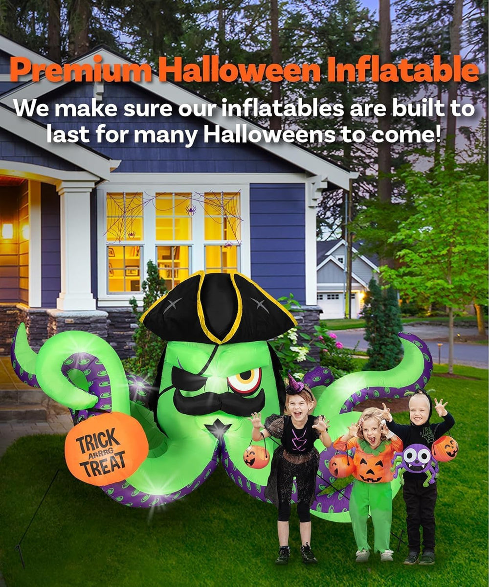 12FT Length Halloween Inflatable Pirate Octopus Outdoor Decoration