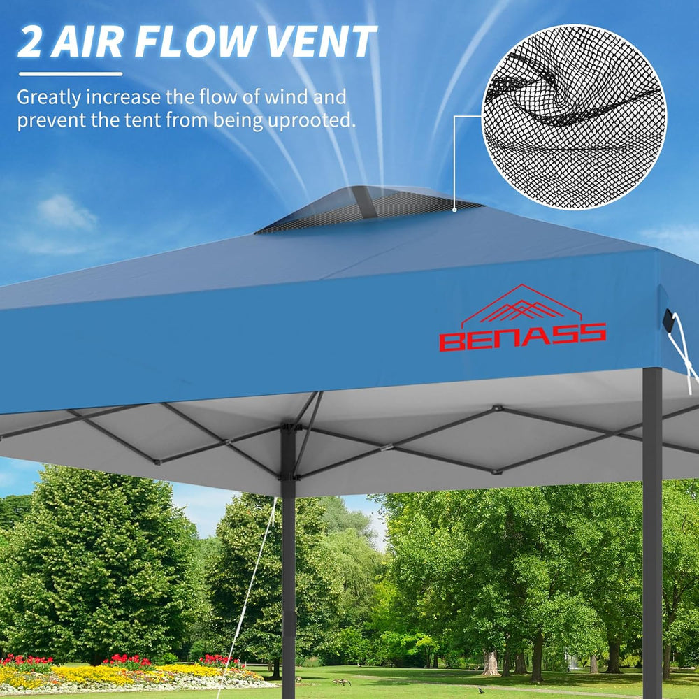 12x12 Pop Up Canopy Tent, Light Blue