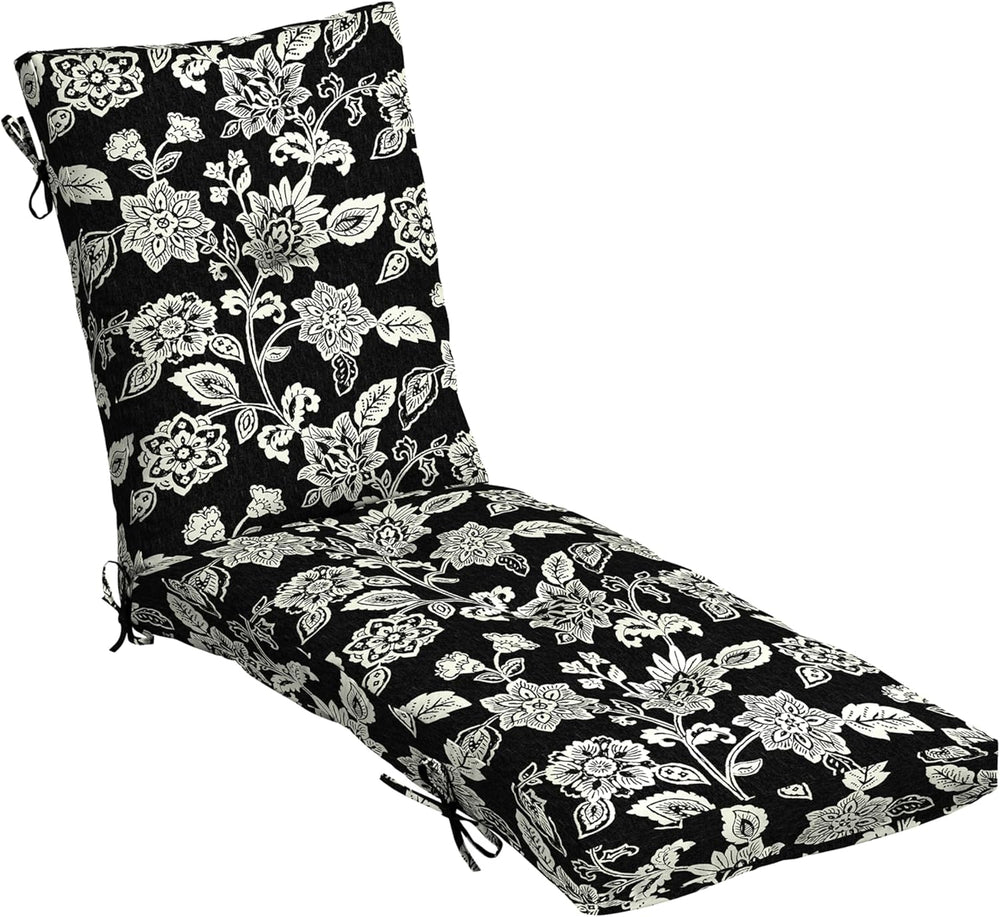 Arden Outdoor Plush Modern Tufted Chaise Cushion, 76 x 22, Rain-Proof, Fade R...