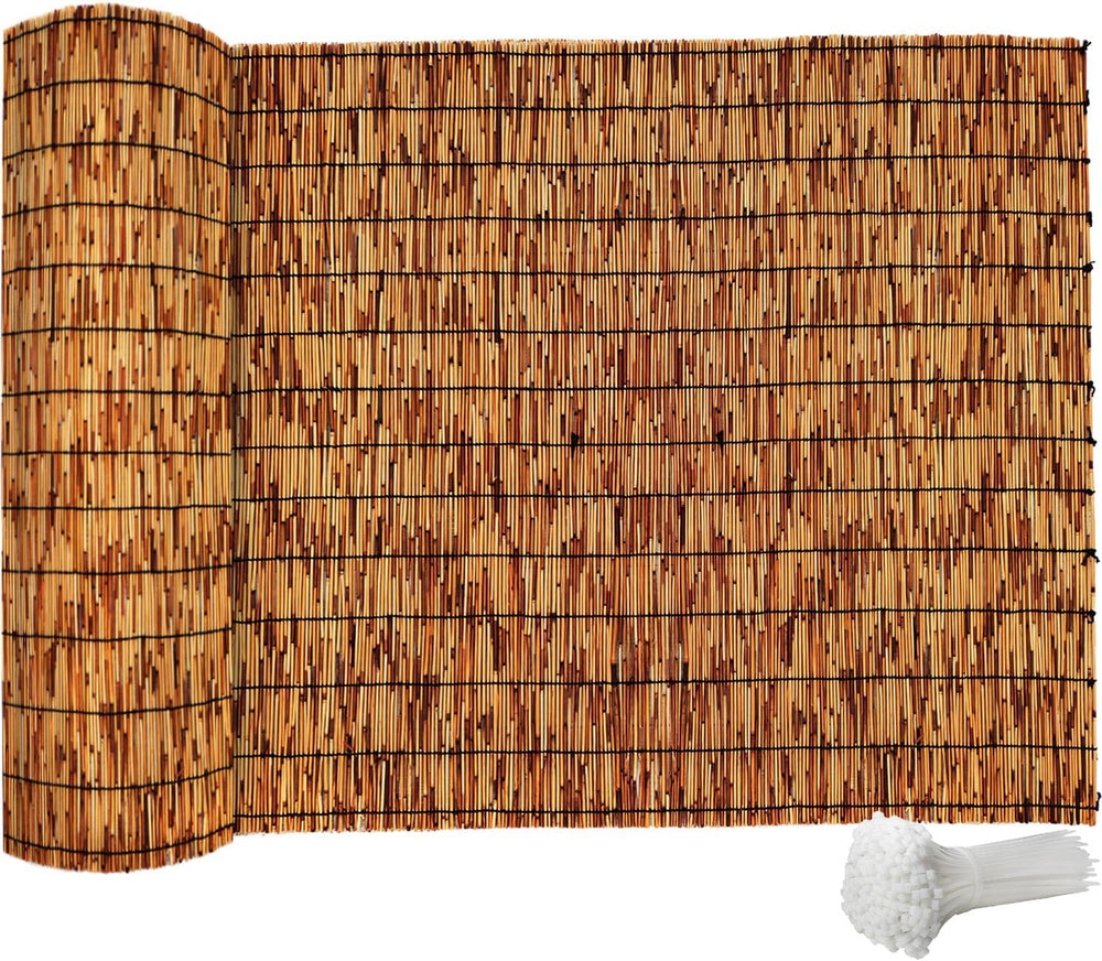 Natural Reed Fencing,Decorative Bamboo Fence Rolls Handwoven Friendly Sun Sha...