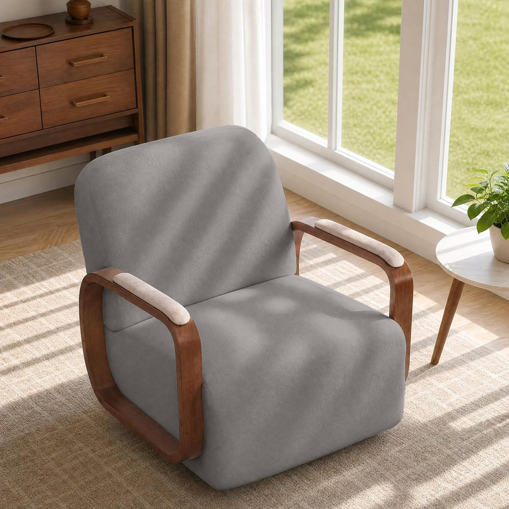 Couchus Swivel Accent Chair with Sturdy Base (Gray, Set of 2)
