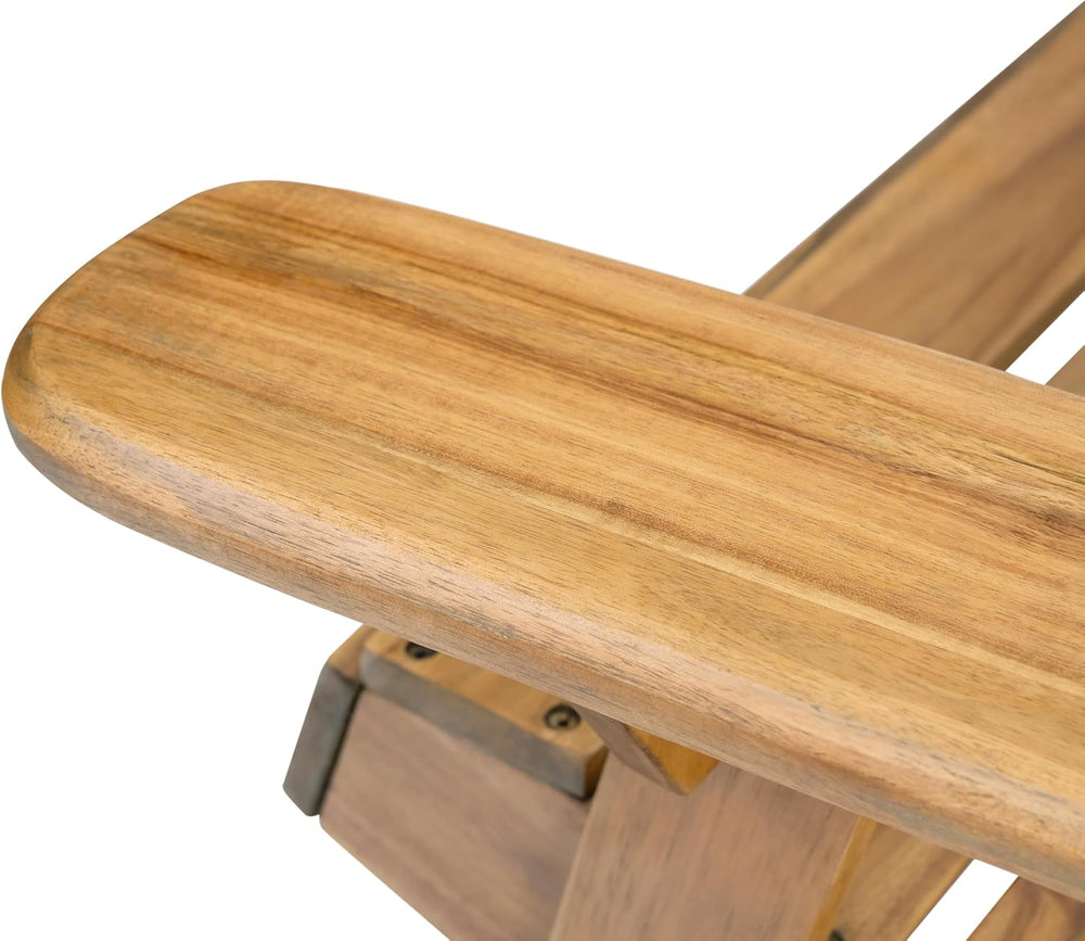Christopher Knight Home Hanlee Folding Wood Adirondack Chair, Natural Stained...