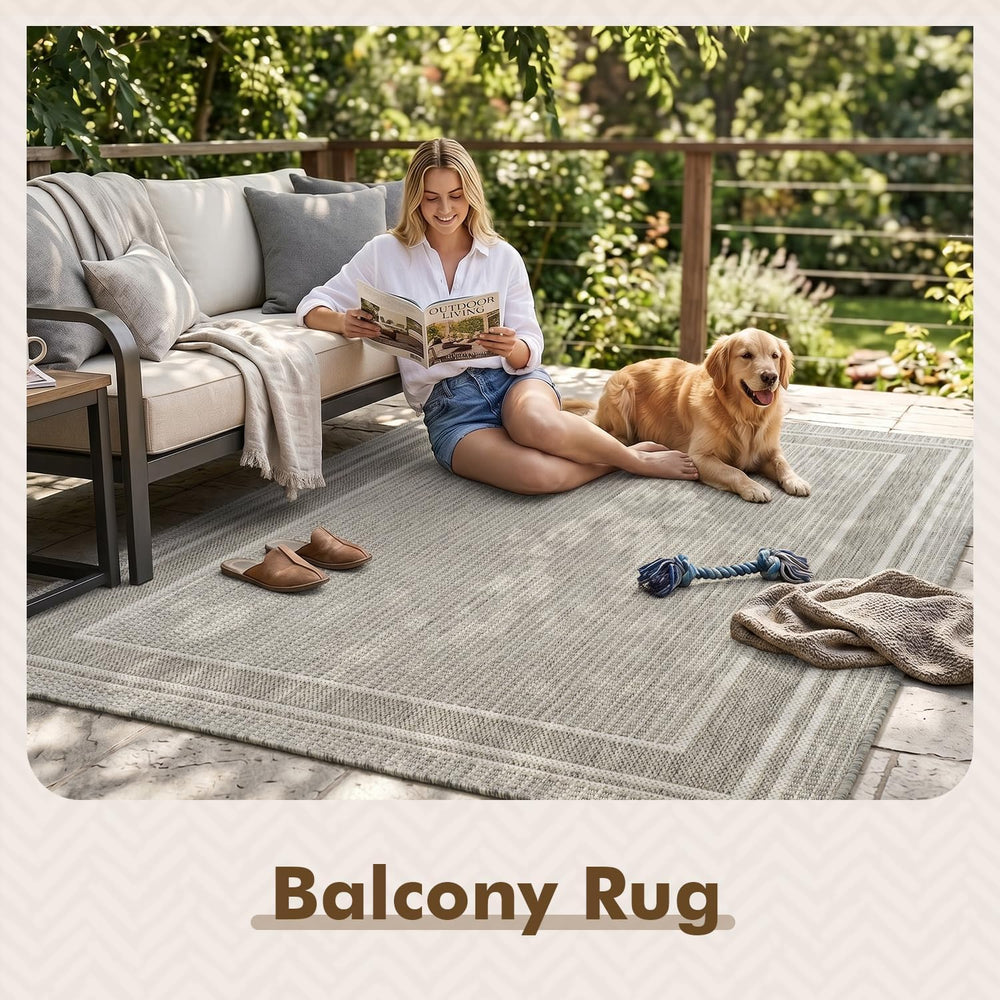 MontVoo-Outdoor Rug-Patio Rug 4x6 ft Polypropylene Indoor Outdoor Rugs Outdoo...