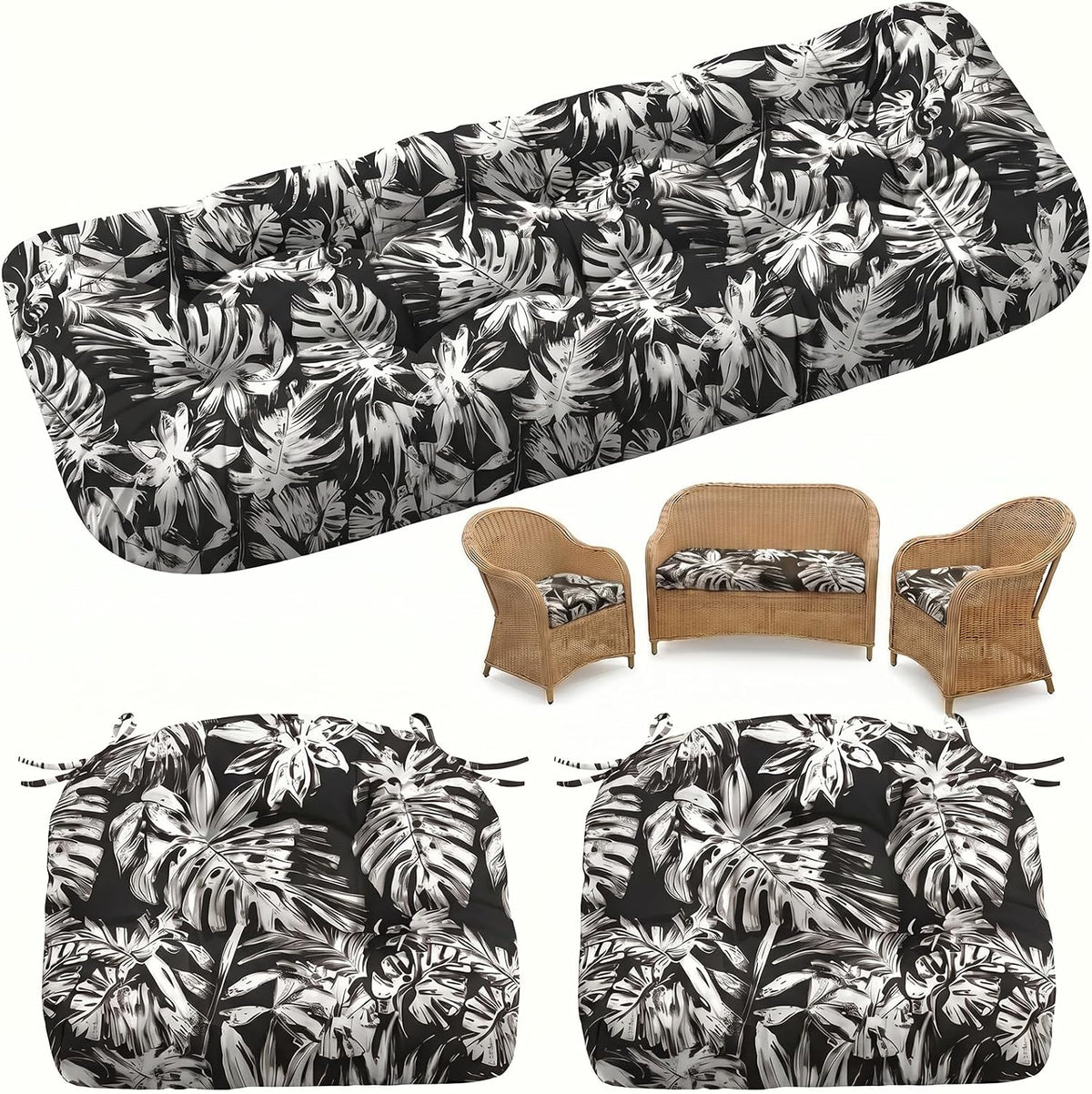 1 middle one wicker chair cushions 3 pieces, main product view