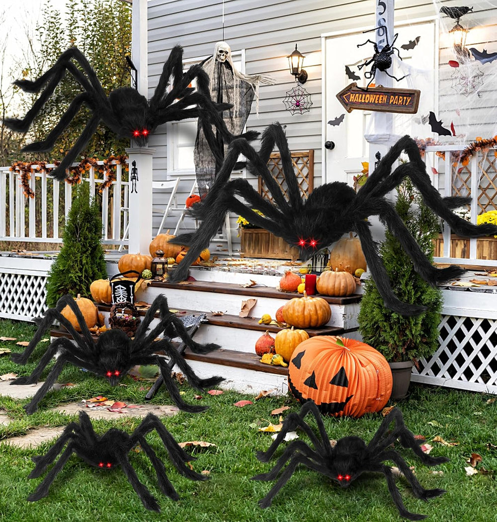 Acina 6 Pcs Halloween Giant Spider Decorations for Indoor and Outdoor