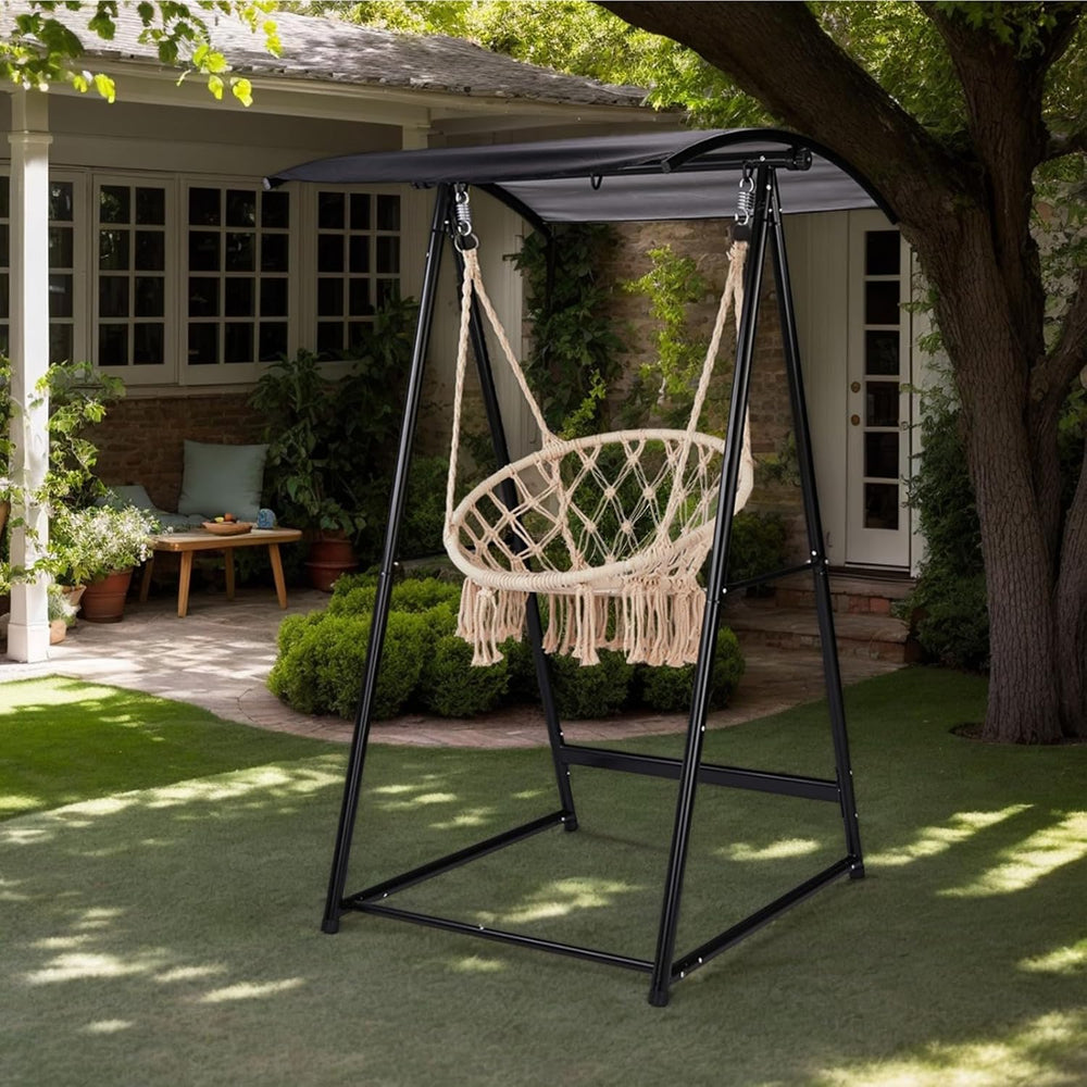 Outvita Outdoor Hammock Chair Stand, Heavy Duty A-Frame Metal Swing Stand wit...