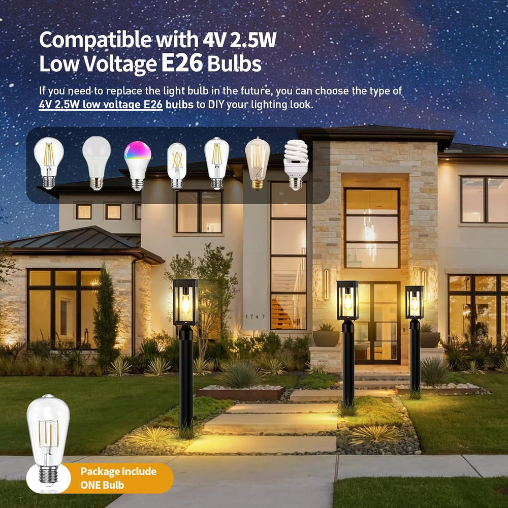 15.5'' Outdoor Solar Post Light, Dusk to Dawn Solar Lamp Post, Black