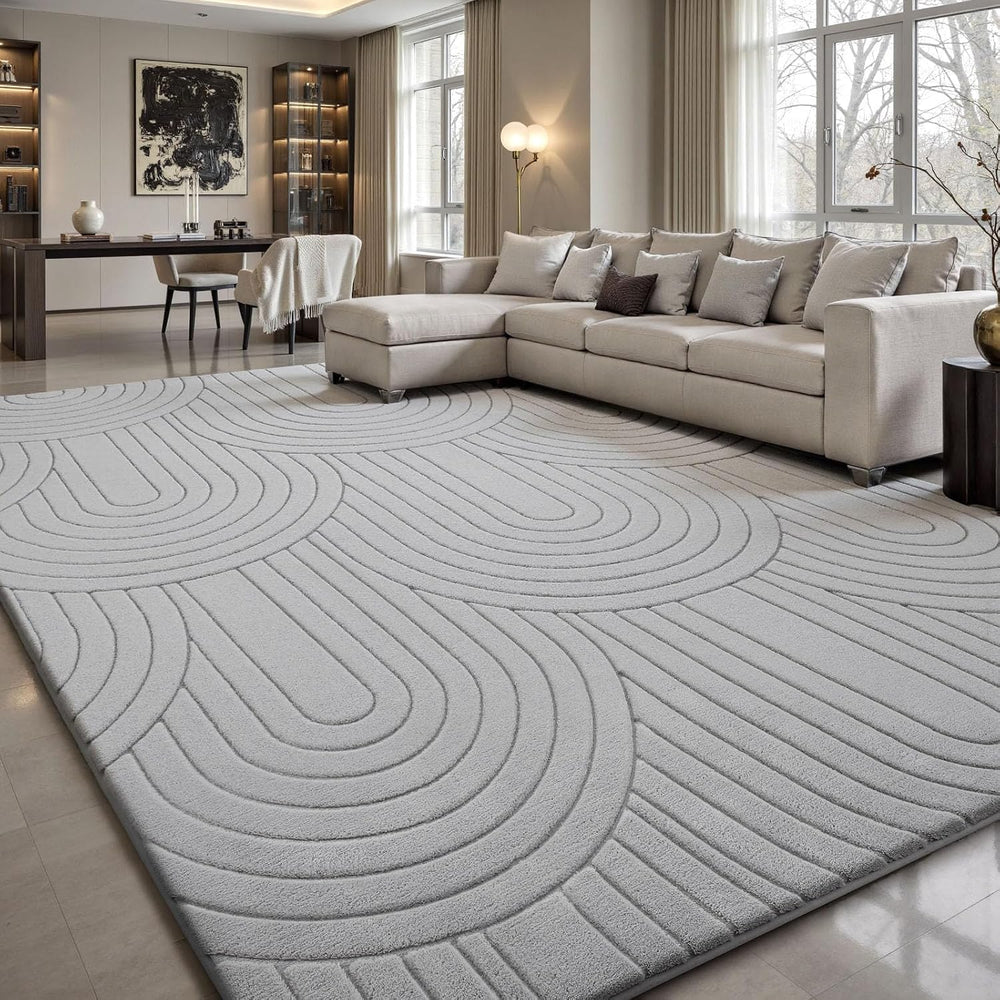 Sour Lemon 8x10 Area Rugs for Living Room Bedroom, Large Carpet Cream Rug