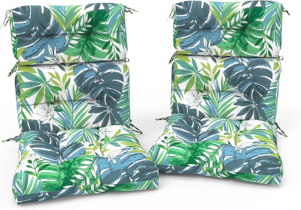 Outdoor High Back Patio Chair Cushions, Tufted Rocking Chair Cushions, Adiron...