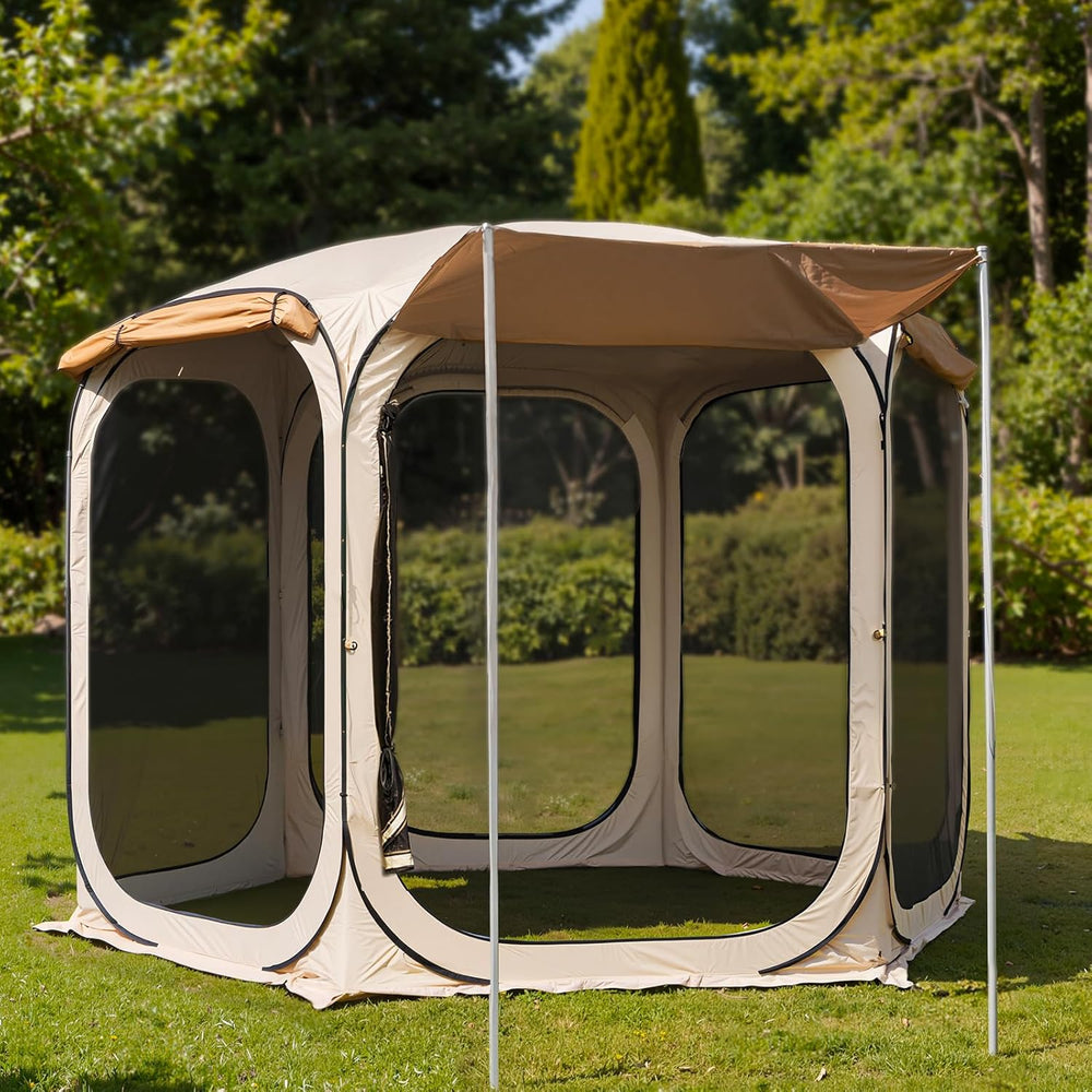 East Oak 12×12 FT Pop Up Canopy Tent with Mosquito Netting | Outdoor Screen H...
