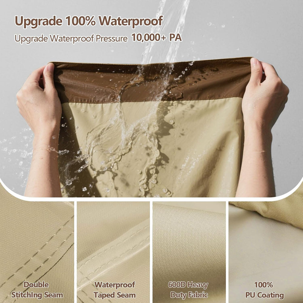 RICHIE Outdoor Patio Furniture Cover - Heavy Duty Waterproof 600D Tough Canva...