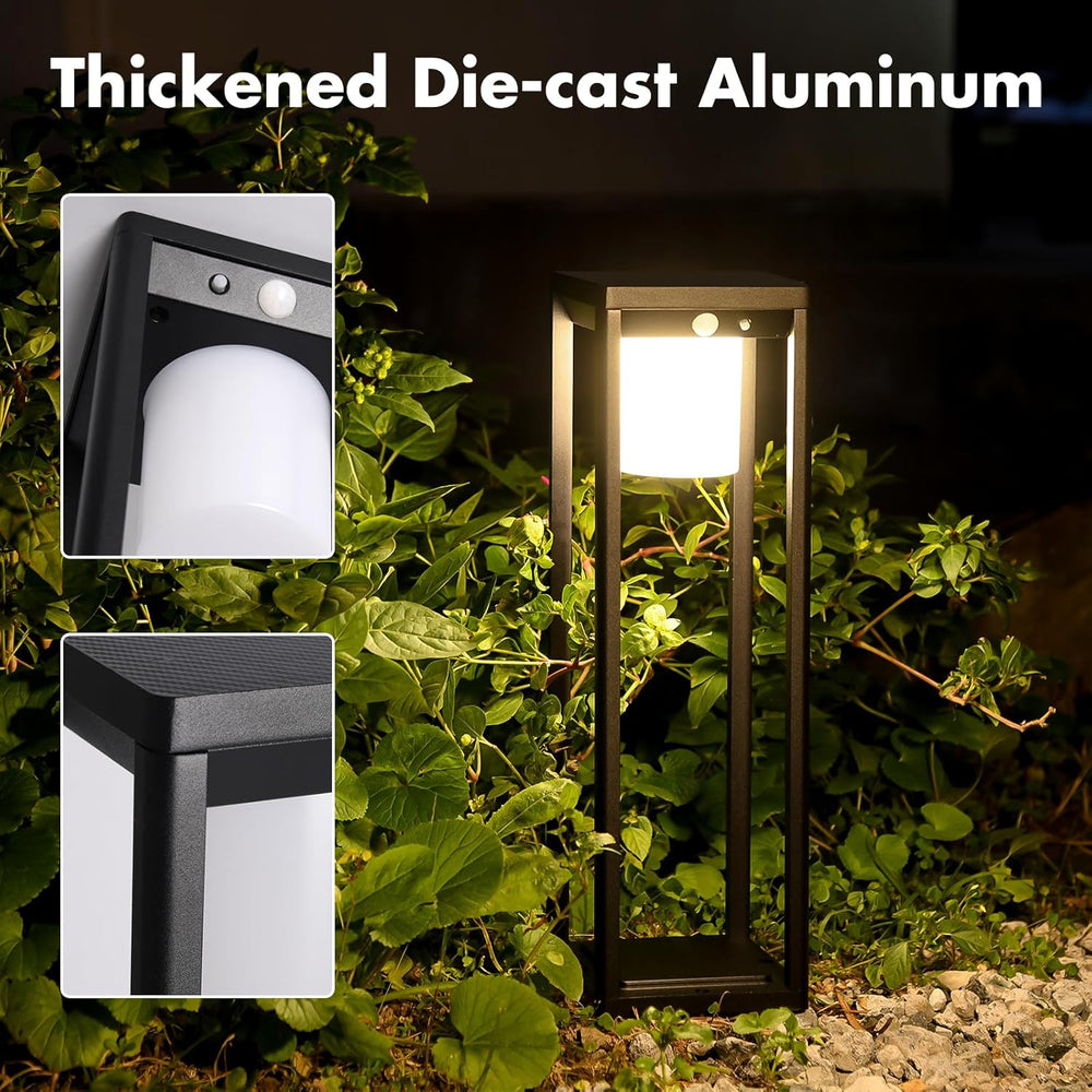 Solar Floor Lamp Outdoor Waterproof, Motion Sensor Pathway Lights