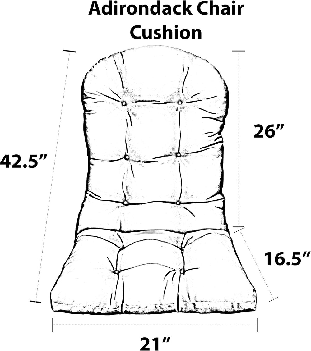 RSH Decor: Tufted Adirondack Chair Cushion Set of 2 | 42.5" x 21" |...