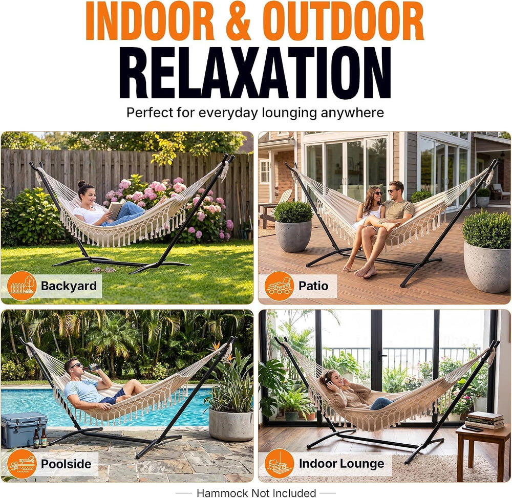 ZENY 9Ft Double Hammock Stand, Heavy Duty Steel Hammock Frame