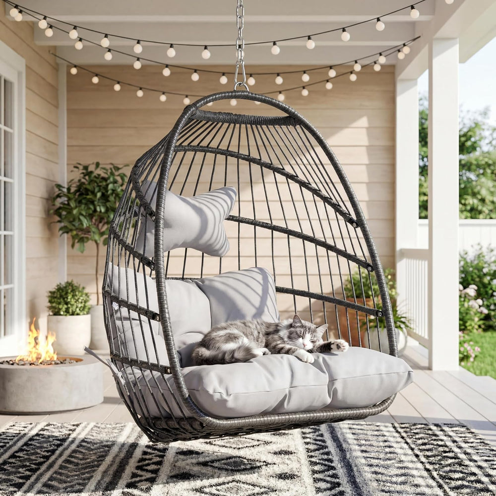 Nicesoul Hanging Egg Chair Outdoor Without Stand, Indoor Swing Egg Basket Cei...