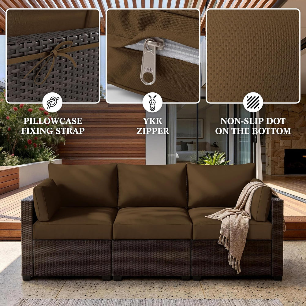8p Outdoor Cushion Slipcovers Patio Cushion Covers Replacement, Covers Only