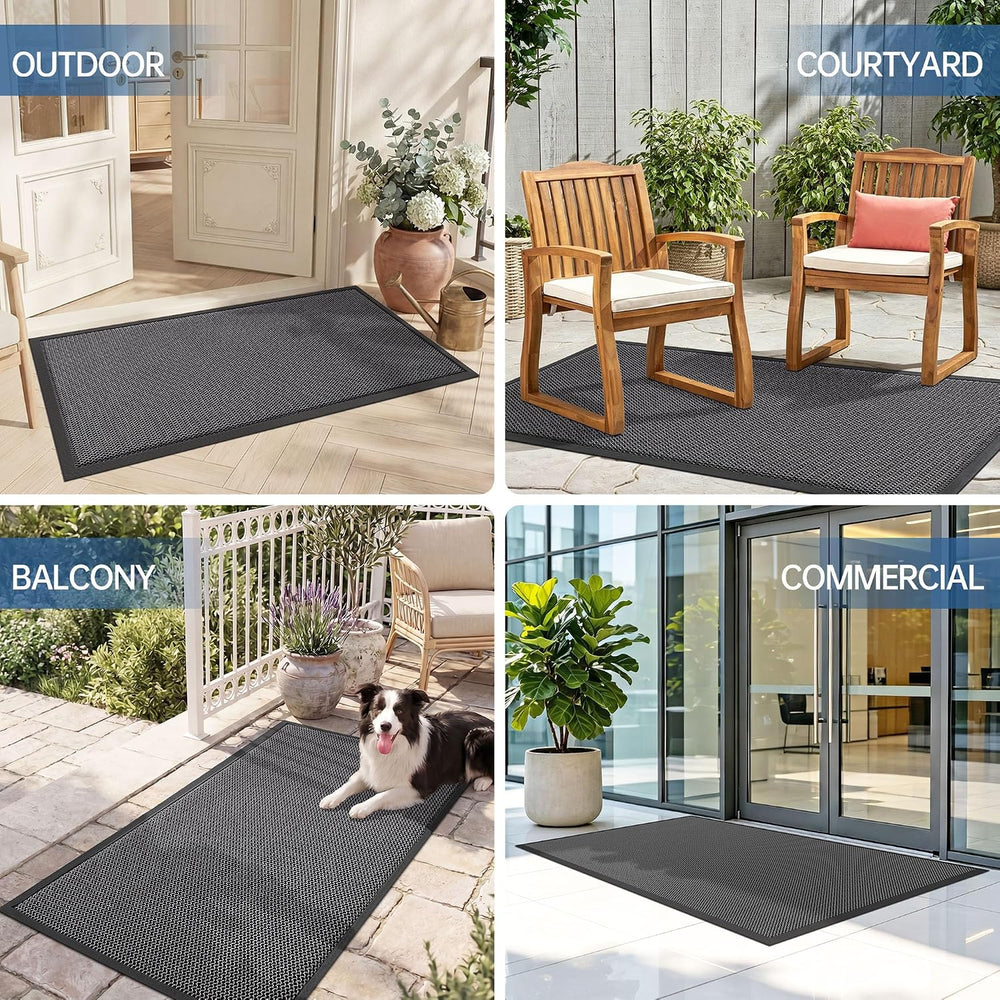 Amyracel Front Door Mat Outside Entrance, Dirt Trapper Mat 72" x 36&quot...