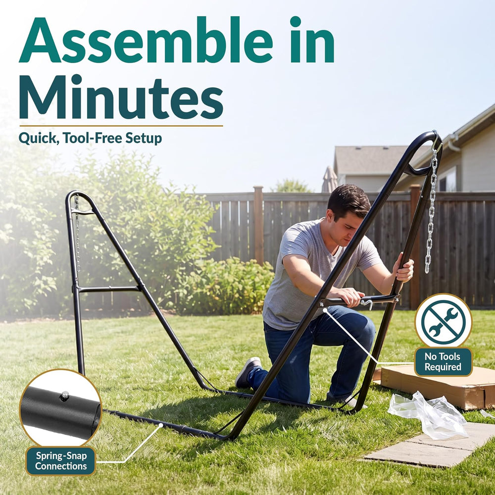 Sunnydaze Universal Heavy-Duty Hammock Stand for Outside, Chains Included