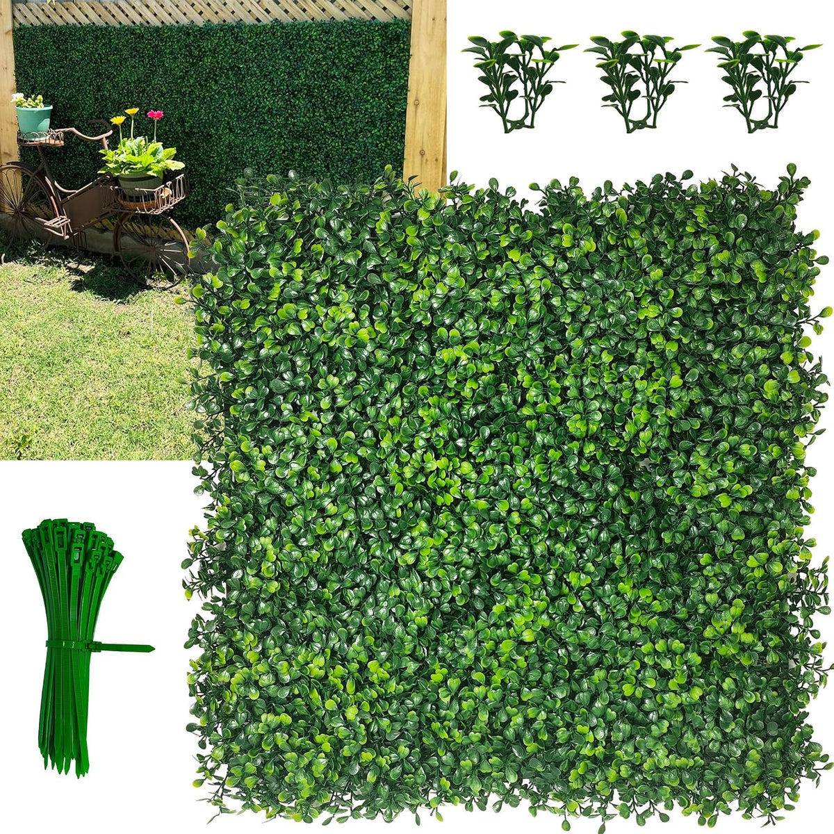 10"x 10"(24 p), uv-anti artificial grass wall panel, main product view