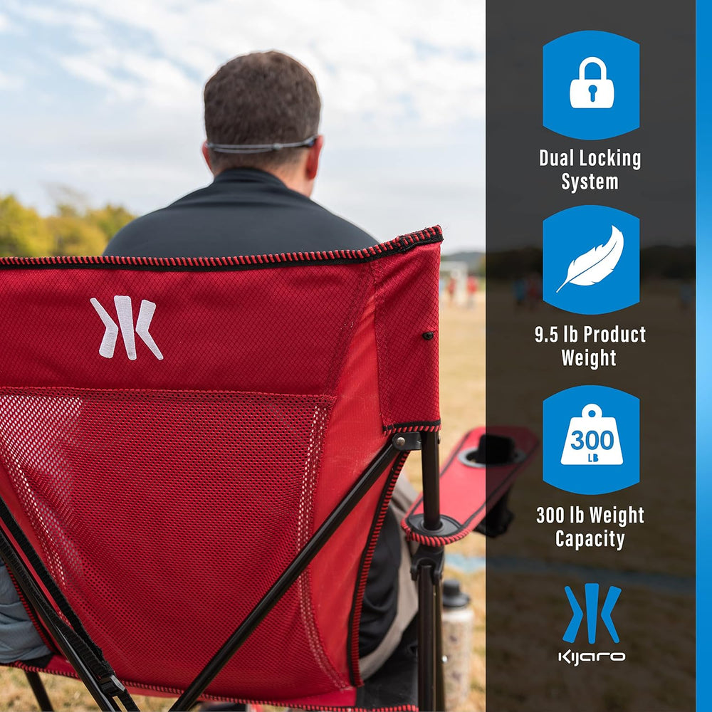 Kijaro Dual Lock Portable Camping Chairs - Versatile Folding Chair, Sports Ch...