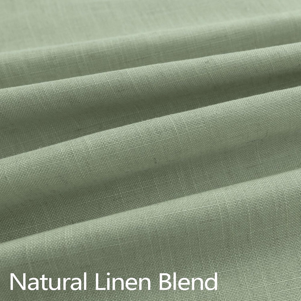 Sage Green Curtains 84 Inch Length 2 Panels for Bedroom Aesthetic Pinch Pleat...
