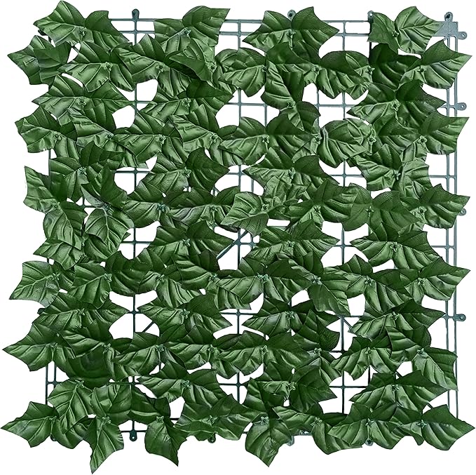 Artificial Ivy Privacy Fence Wall Screen: 72 x144 in UV-Anti Faux Greenery Ba...