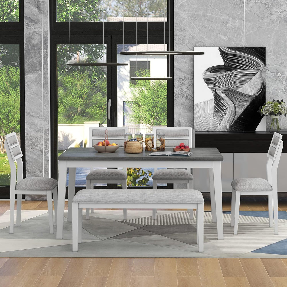 Harper & Bright Designs Classic and Traditional Style 6 - Piece Dining Se...
