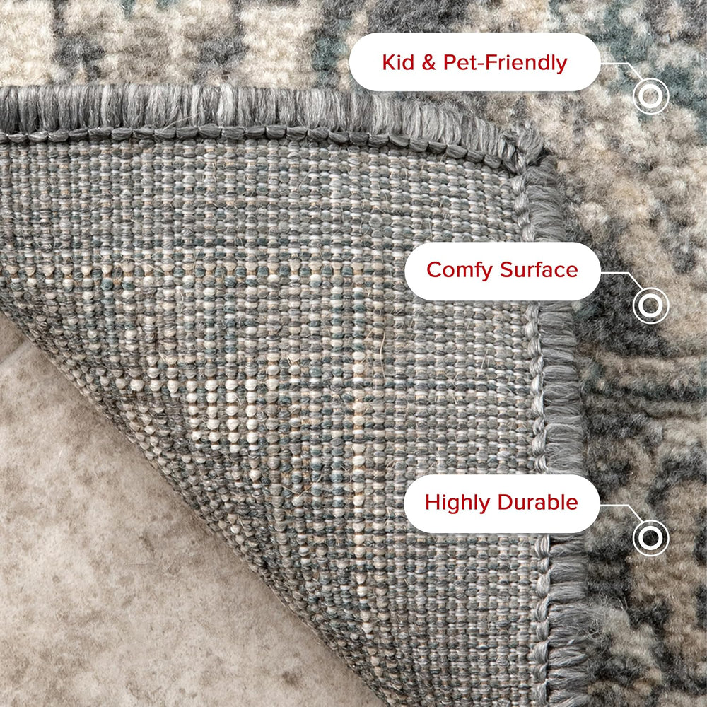 nuLOOM Becca Charcoal Medallion Power Loomed Area Rug, 10' x 14'