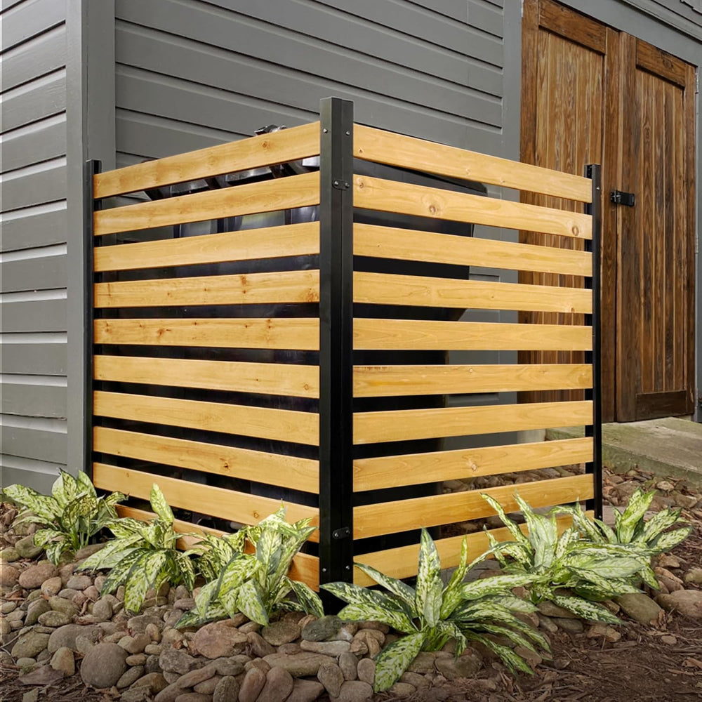 Enclo Charleston Privacy Screen, Cedar Wood, DIY No Dig Screen Kit