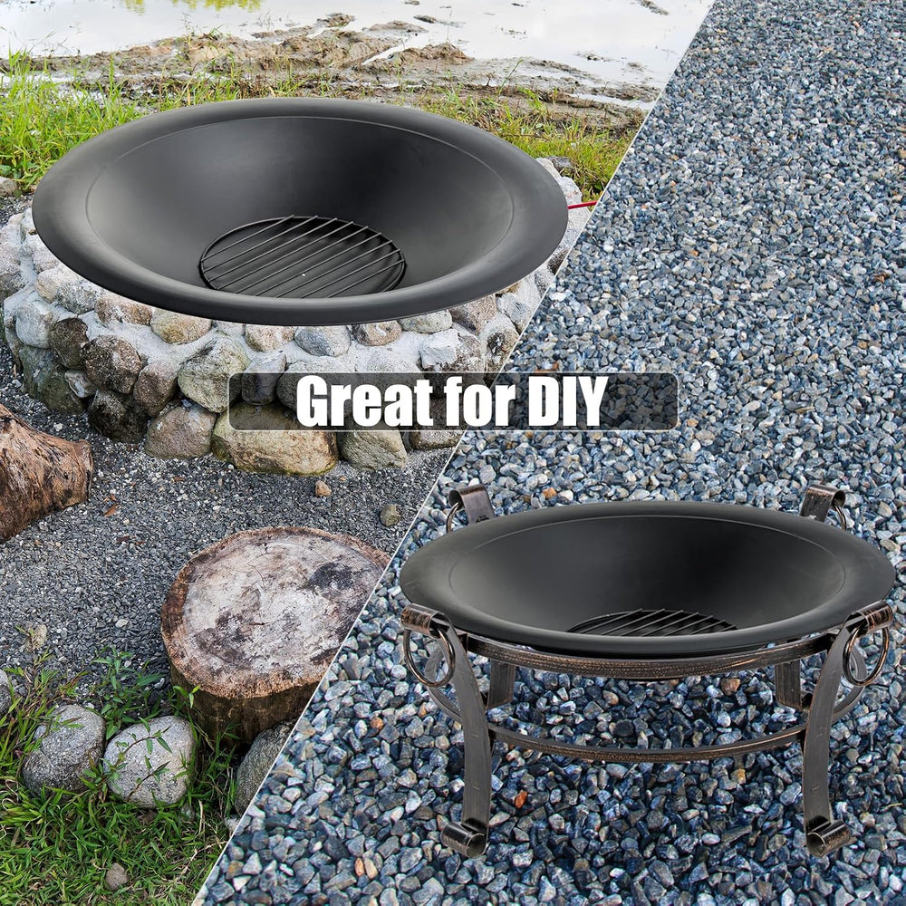 OutVue 35 inch Steel Fire Pit Bowl for DIY or Replacement Existing Fire Pit