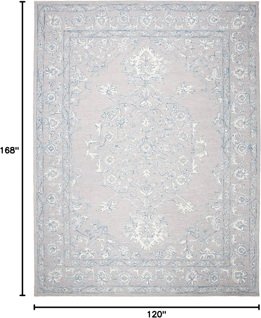 SAFAVIEH Micro-Loop Collection Area Rug - 10' x 14', Light Grey &...