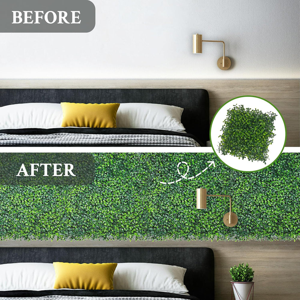 10"x 10"(24 P), UV-Anti Artificial Grass Wall Panel, 4-Layer Leaf