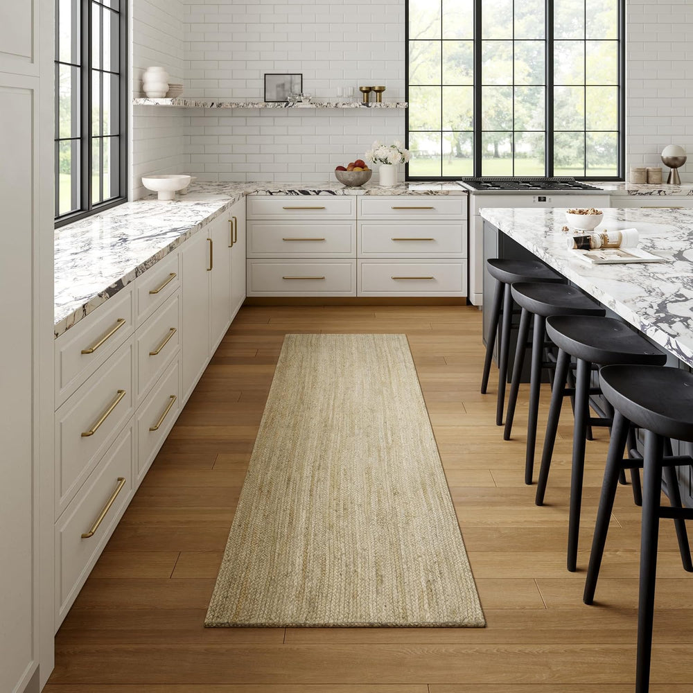 nuLOOM Rigo Off White Solid Flatweave Runner Rug, 2' x 16'
