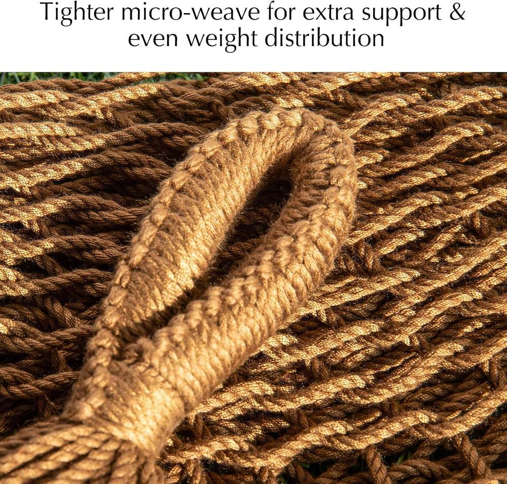 PNAEUT Handwoven Rope Mayan Hammock for Outside, 600 lbs Capacity