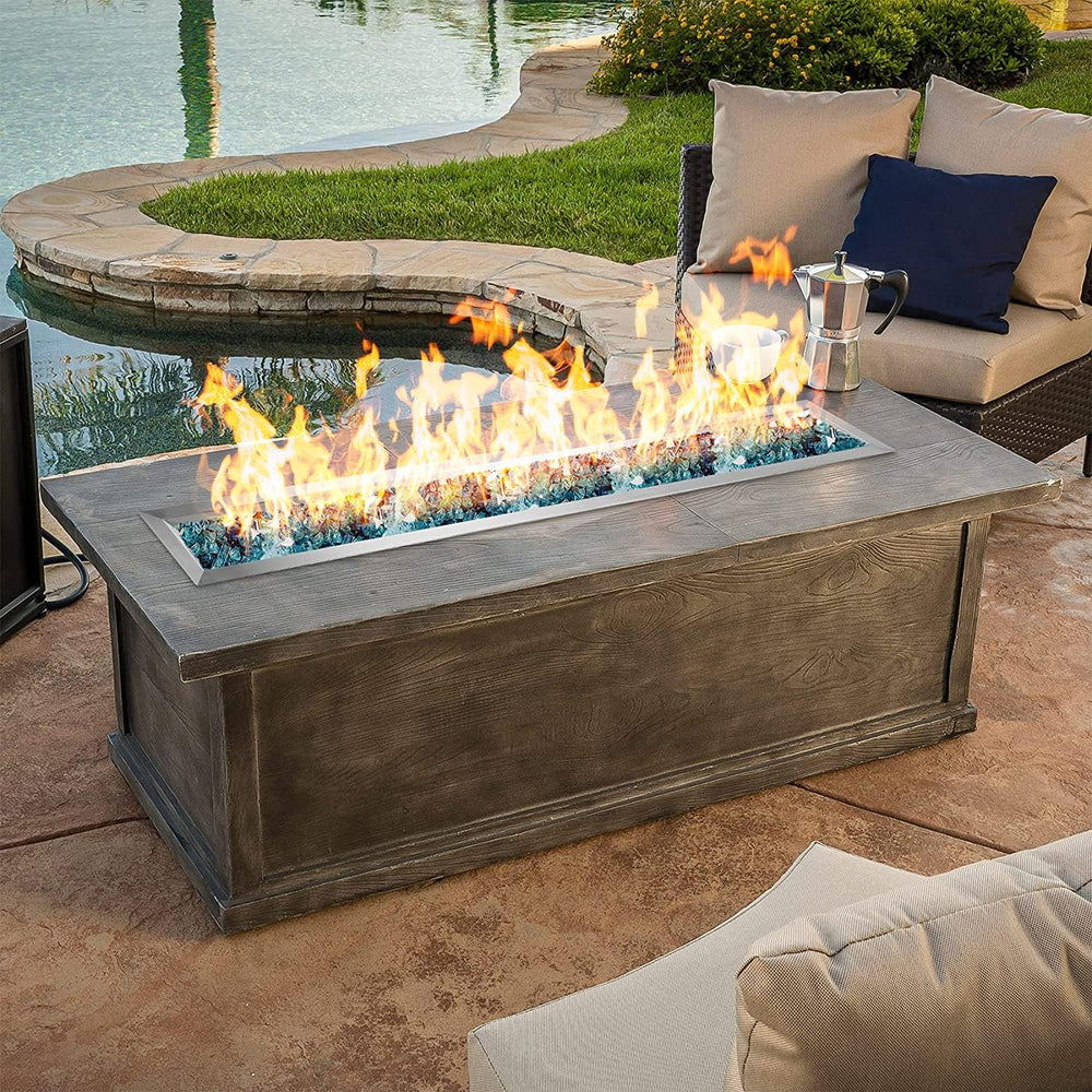 Stanbroil Linear 72" x 6" Drop-in Fire Pit Pan with Jet Burner