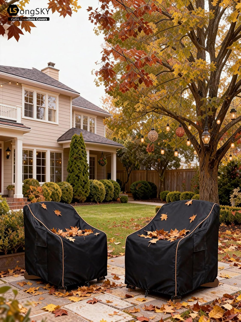 Patio Adirondack Chair Cover 2 Pack,Waterproof Heavy Duty Outdoor Chair Cover...