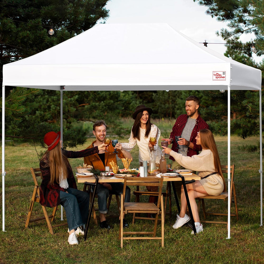 Tradesparker 10x15 Commercial Pop Up Canopy Replacement Top-Windproof D-Rings...