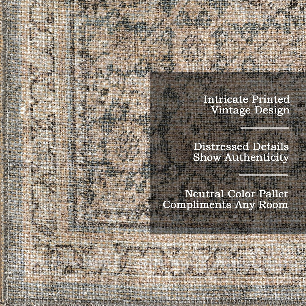 nuLOOM Cally Grey Medallion Power Loomed Area Rug, 10' x 13'