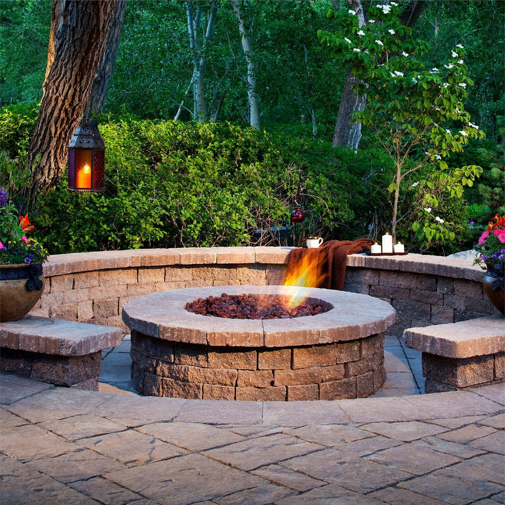 Fire Ring Burner for Fire Pits and Fireplaces | 18 Inch, Black Metal Burner