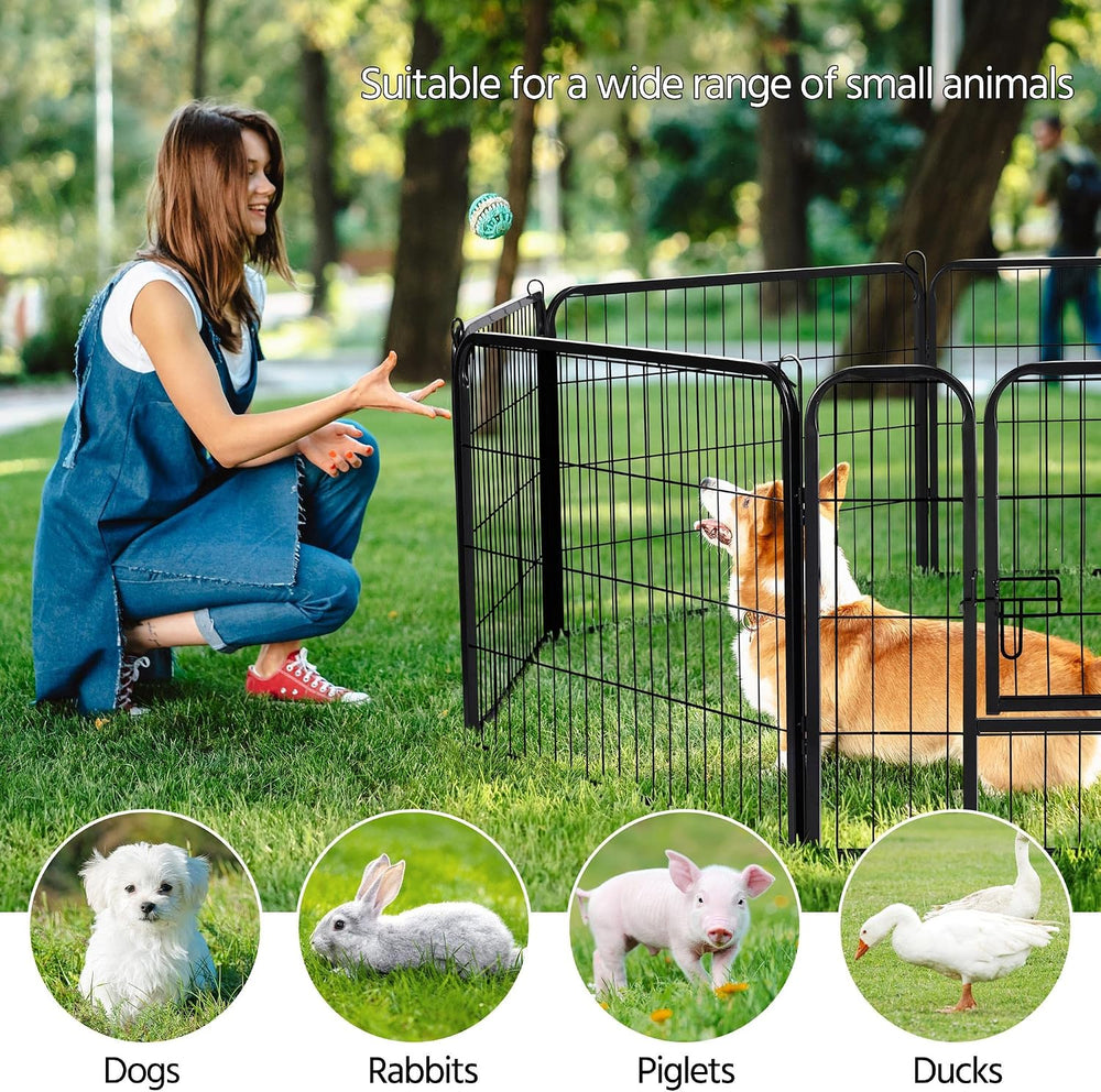 Yaheetech 24in x 5.3ft Rustproof Foldable Metal Decorative Garden Fence