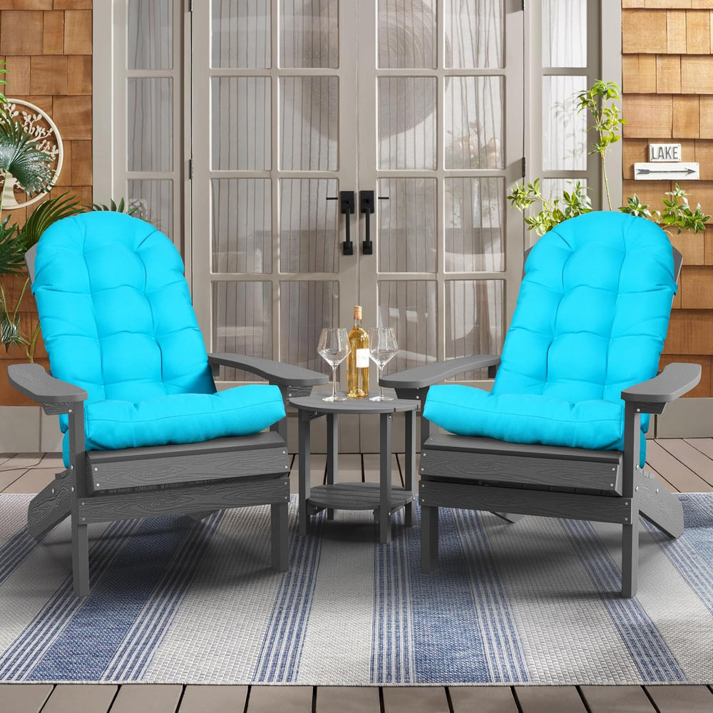 YEFU Adirondack Chair Cushion, 49x20 Rocking Chair Cushions Set of 2, Aruba