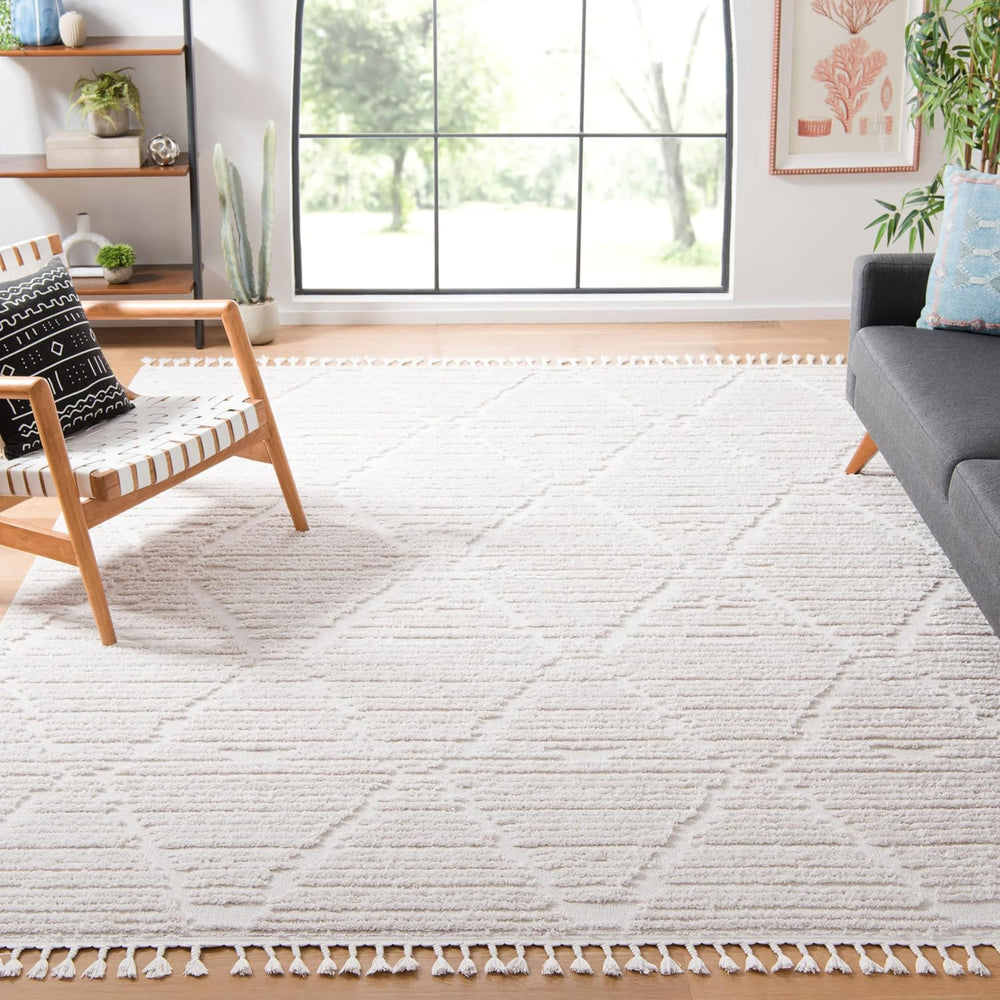 SAFAVIEH Area Rug 10x14 - Marrakesh Collection - Large - Beige, Moroccan Trel...