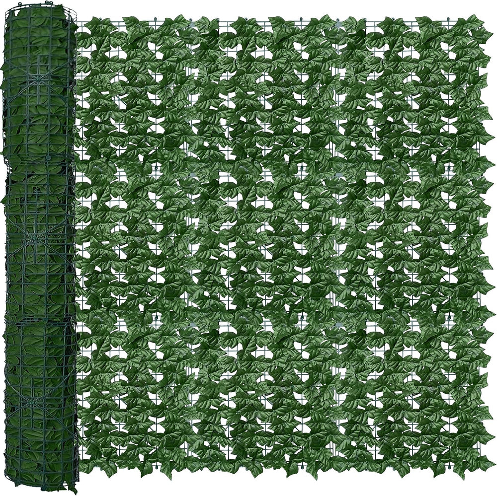 Artificial Fence Privacy Screen: 5FT x 20FT UV-Anti Faux Greenery Backdrop Iv...