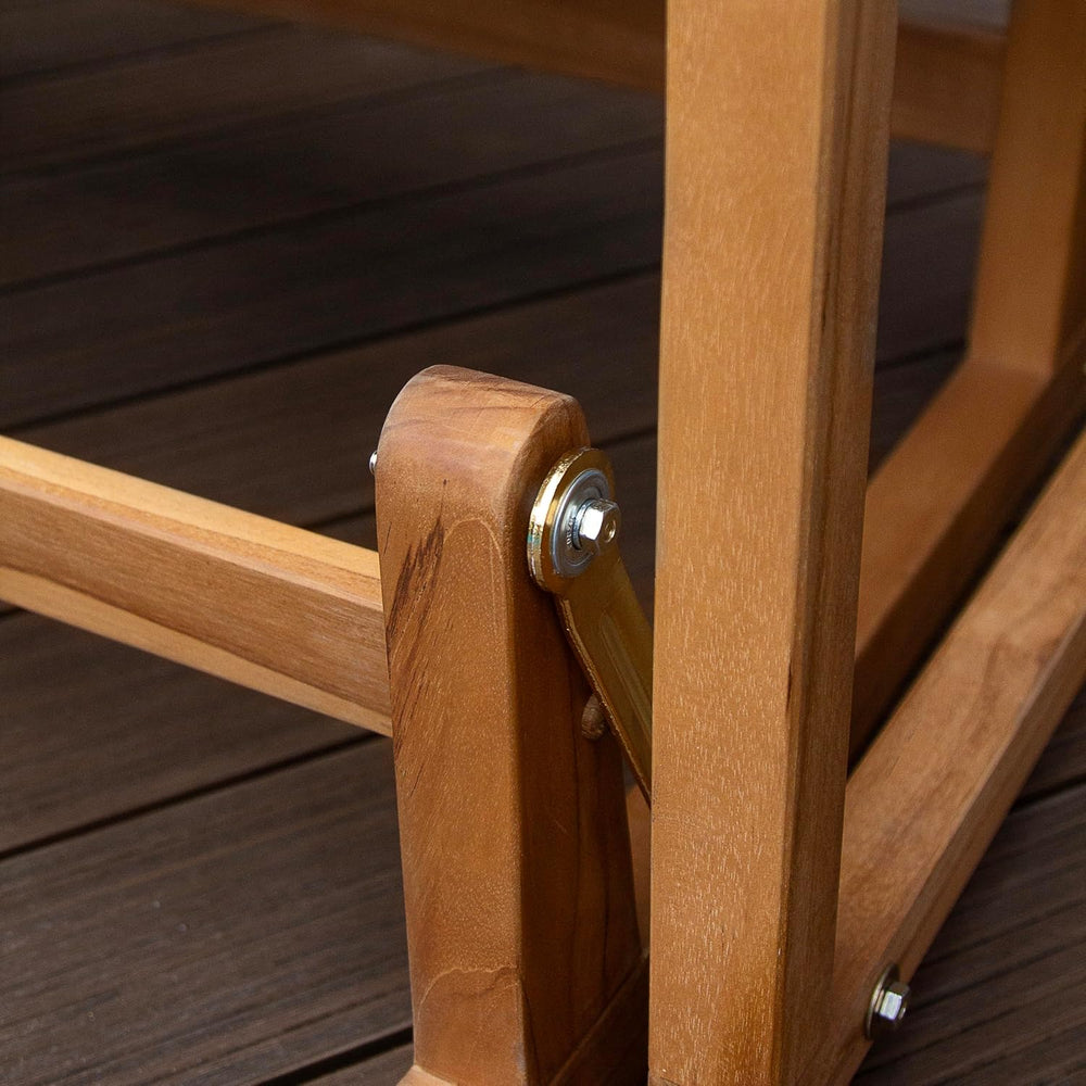 Cambridge Casual Arie Teak Wood Glider Bench – Outdoor Wooden Patio Bench wit...