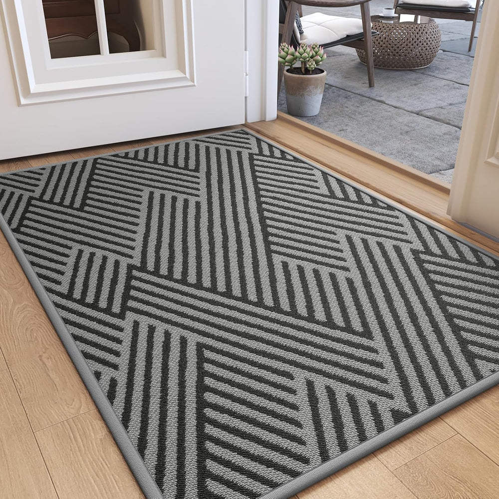 Door Mat Outside Entrance Non-Slip Dirt Resistant Grey 24"x35"