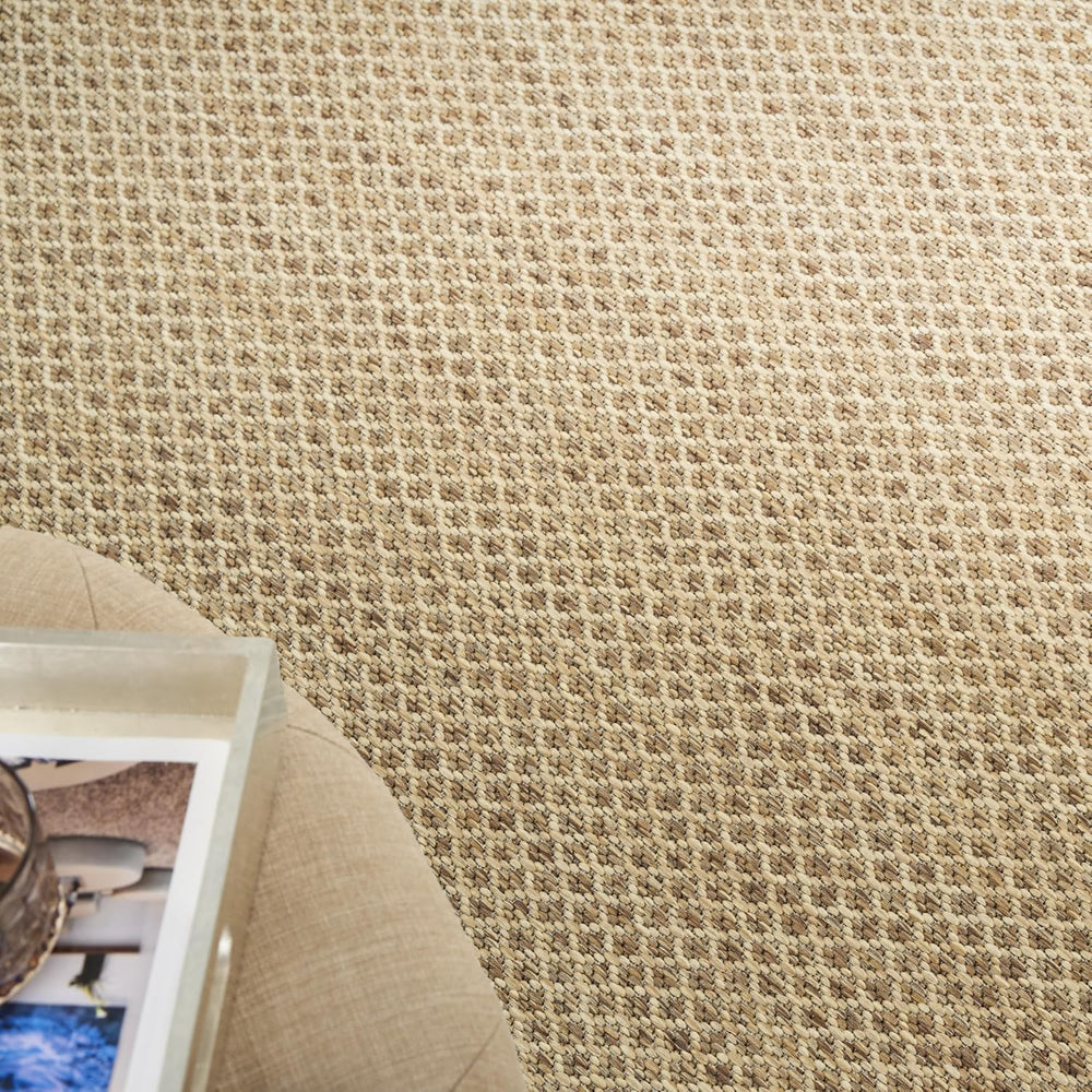 Nourison Home Courtyard Indoor Outdoor Area Rug, Jute, 5' x 7', Geome...