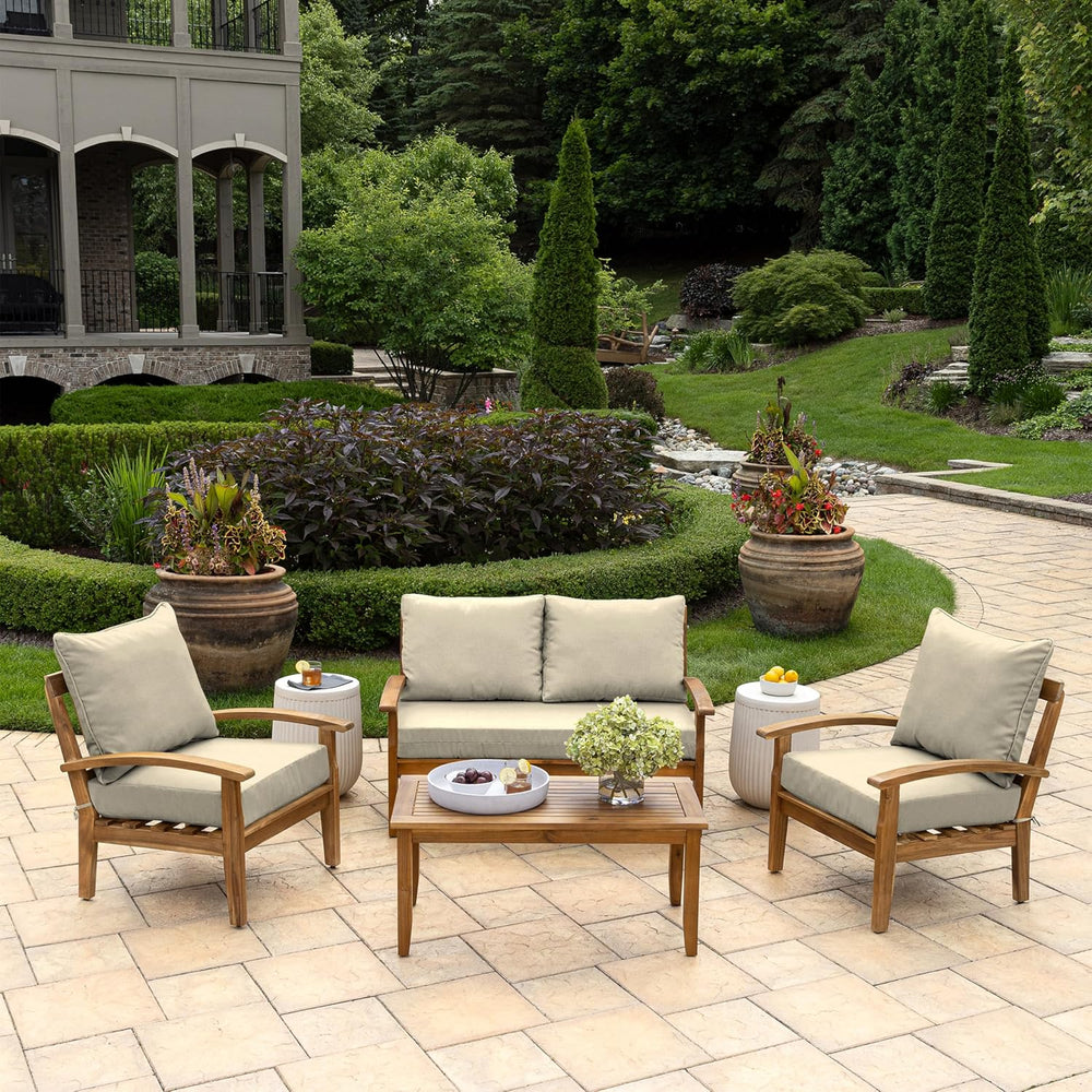 Arden Outdoor Loveseat Cushion Set, 48 x 24, Water Repellent, Fade Resistant,...